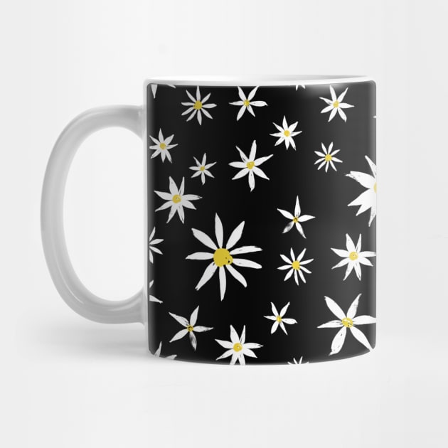 Daisy on black by crumpetsandcrabsticks